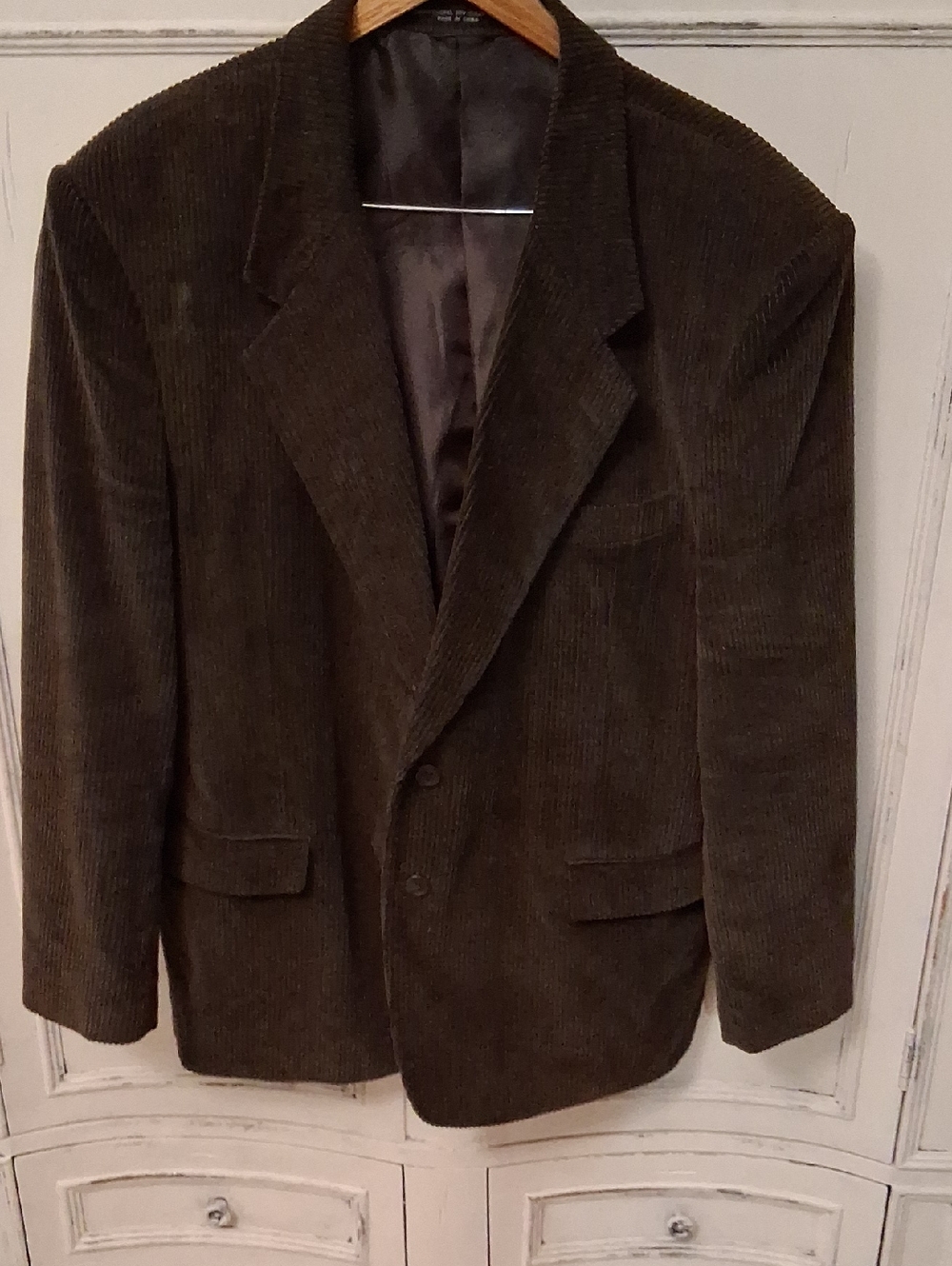Stuart Hughes Men's Brown Corduroy Sport Coat Blazer